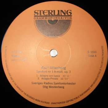 LP/CD Sveriges Radios Symfoniorkester: Kurt Atterberg  Symfoni Nr 1 - Oskar Lindberg Florenz Och Blanzeflor