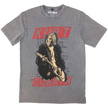  Kurt Cobain: Kurt Cobain Unisex Stone Wash T-shirt: Collage (small) S