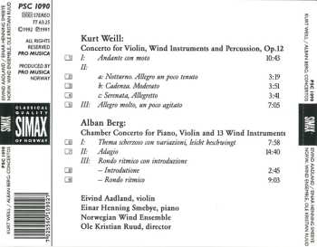 CD Eivind Aadland: Concerto For Violin, Wind Instruments And Percussion, Op. 12 / Chamber Concerto For Piano, Violin And 13 Wind Instruments