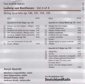 2CD Ludwig van Beethoven: Auryn's Beethoven (String Quartets ∙ Vol. 4 Of 4 Op. 130, 131, 133, 135)