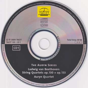 2CD Ludwig van Beethoven: Auryn's Beethoven (String Quartets ∙ Vol. 4 Of 4 Op. 130, 131, 133, 135)
