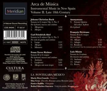 CD La Fontegara México: Arca de Música: Instrumental Music In New Spain, Vol. II: Late 18th Century
