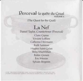 CD La Nef: Perceval (La Quête Du Graal = The Quest For The Grail, Volume 2)