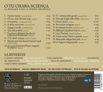 CD La Reverdie: O Tu Chara Sciença - Musique De La Pensée Médiévale