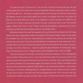 CD Laco Deczi: Jazz At Prague Castle 2008