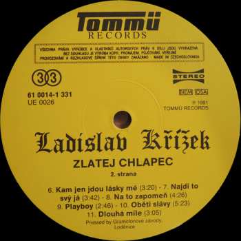 LP Ladislav Křížek: Zlatej Chlapec