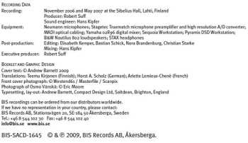 SACD Lahti Symphony Orchestra: The Sound Of Sibelius