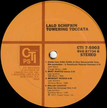 LP Lalo Schifrin: Towering Toccata