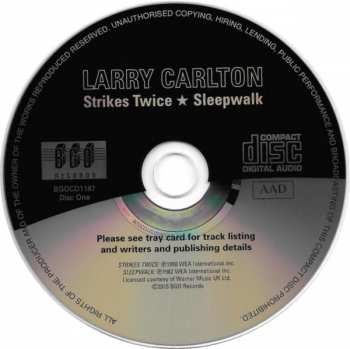 2CD Larry Carlton: Strikes Twice / Sleepwalk / Friends