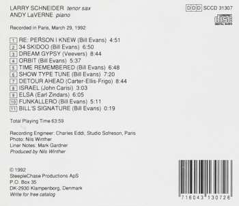 CD Larry Schneider: Bill Evans...Person We Knew