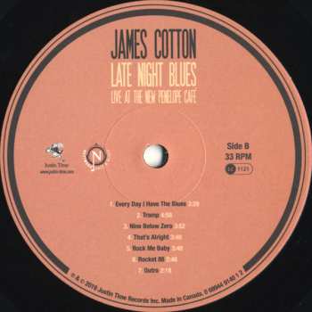 LP James Cotton: Late Night Blues (Live at The New Penelope Café)