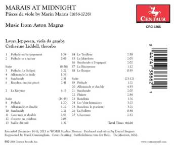 CD Laura Jeppesen: Marais At Midnight: Music From Aston Magna