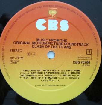 LP Laurence Rosenthal: Clash Of The Titans (Music From The Original Motion Picture Soundtrack)