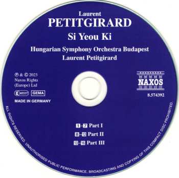 CD Laurent Petitgirard: Si Yeou Ki (The Journey To The West)