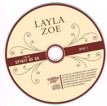 2CD Layla Zoe: Live At Spirit Of 66