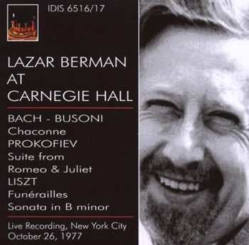 2CD Lazar Berman: Live At Carnegie Hall