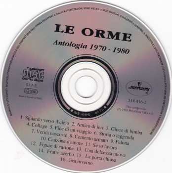 CD Le Orme: Antologia 1970-1980