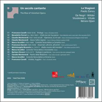 CD Emmanuelle de Negri: Un Secolo Cantate - The Rise Of Venetian Opera
