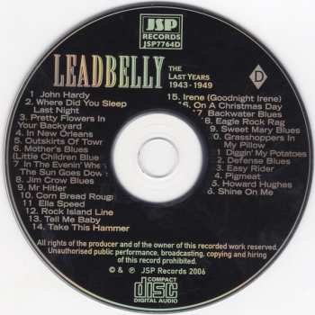 4CD/Doos Leadbelly: Important Recordings 1934 - 1949
