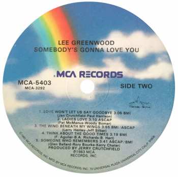 LP Lee Greenwood: Somebody's Gonna Love You