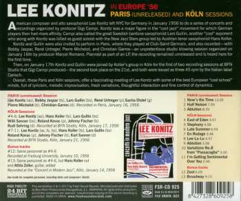 CD Lee Konitz: Lee Konitz In Europe '56 - Paris (Unreleased) And Köln Sessions