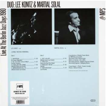 LP Lee Konitz: Live At The Berlin Jazz Days 1980