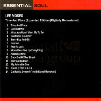 CD Lee Moses: Time And Place