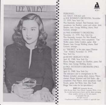 CD Lee Wiley: Lee Wiley Sings The Songs Of George & Ira Gershwin & Cole Porter (The 1939-40 Liberty Music Shop Recordings)