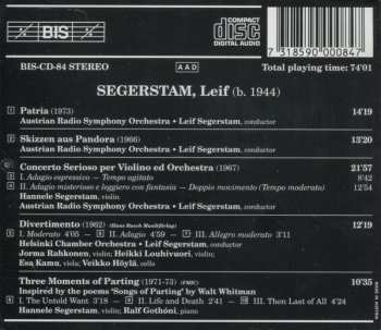CD ORF Symphonieorchester: Patria (For Orchestra) / Sketches From Pandora (For Orchestra) / Concerto Serioso (For Violin And Orchestra) / Three Moments Of Parting (For Violin And Piano) / Divertimento (For String Orchestra)