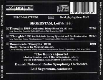 CD Danmarks Radios Symfoniorkester: Leif Segerstam: Thoughts