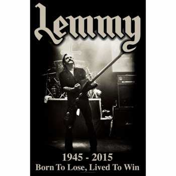 Merch Lemmy: Textielposter Lived To Win