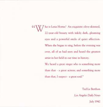 CD Lena Horne: Love Is The Thing