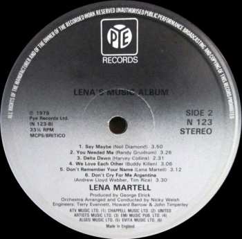 LP Lena Martell: Lena's Music Album