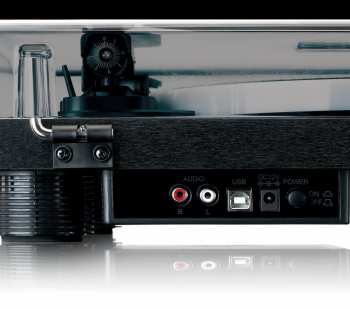 Audiotechnica Lenco LS-50LEDBK gramofon s reproduktory a LED osvětlením