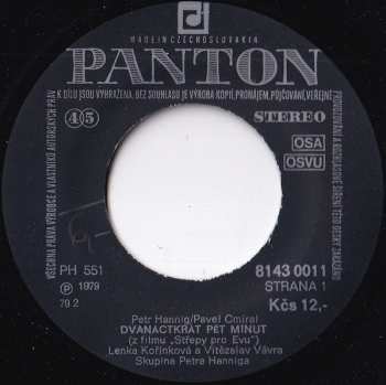 SP Vítězslav Vávra: Dvanáctkrát Pět Minut - Adresát