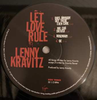 2LP Lenny Kravitz: Let Love Rule