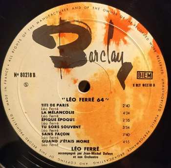 LP Léo Ferré: Ferré 64