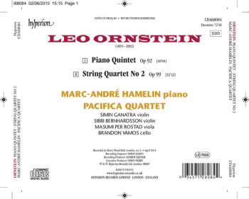 CD Marc-André Hamelin: Piano Quintet, String Quartet No. 2