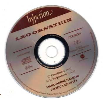 CD Marc-André Hamelin: Piano Quintet, String Quartet No. 2