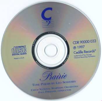 CD Czech National Symphony Orchestra: Prairie (Tone Poems By Leo Sowerby)