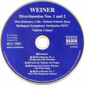 CD Csányi Valéria: Divertimentos Nos. 1 And 2