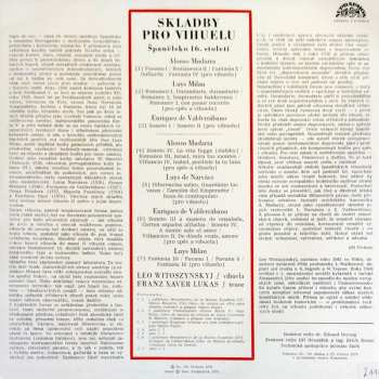 LP Leo Witoszynskyi: Skladby Pro Vihuelu (Španělsko 16. Století)