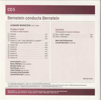 7CD/Doos Leonard Bernstein: Bernstein Conducts Bernstein: Stage Works • Symphonies • Ballets • Choral Works • Songs
