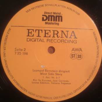 2LP Leonard Bernstein: Leonard Bernstein Conducts West Side Story