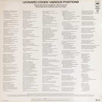 LP Leonard Cohen: Various Positions