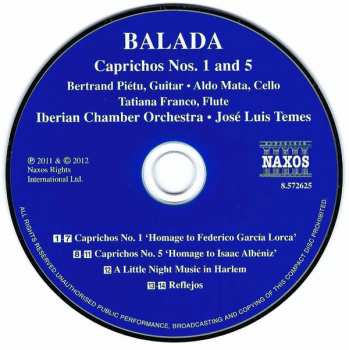CD Leonardo Balada: Caprichos Nos. 1 And 5