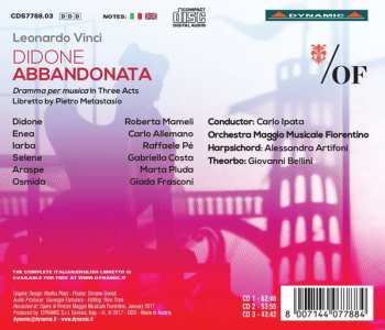 3CD Leonardo Vinci: Didone Abbandonata
