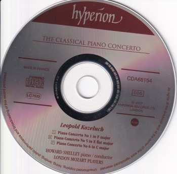 CD Leopold Koželuh: Piano Concertos Nos. 1, 5 & 6