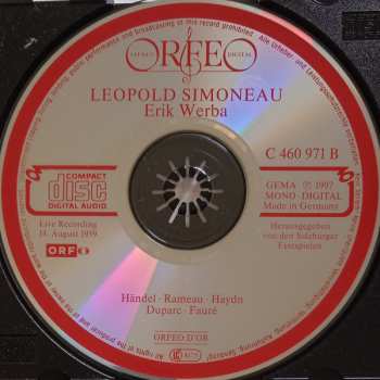 CD Leopold Simoneau: Ausgewählte Lieder und Arien