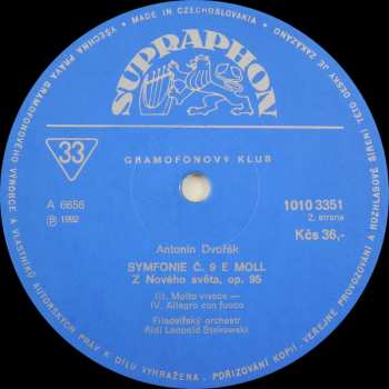 2LP Antonín Dvořák: Leopold Stokowski A Filadelfský Orchestr (2xLP)